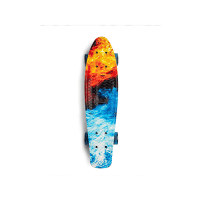 SKITCH® LED+ FIRE & ICE Skateboard For Kids And Beginners Mini Cruiser Board Gift Set (LED ON/OFF)