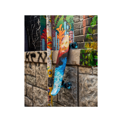 SKITCH® LED+ FIRE & ICE Skateboard For Kids And Beginners Mini Cruiser Board Gift Set (LED ON/OFF)