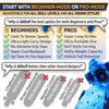 SKITCH® LED+ BLUE GALAXY Skateboard For Kids And Beginners Mini Cruiser Board Gift Set (LED ON/OFF)